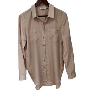 Calvin Klein Cream Blouse Relaxed Fit